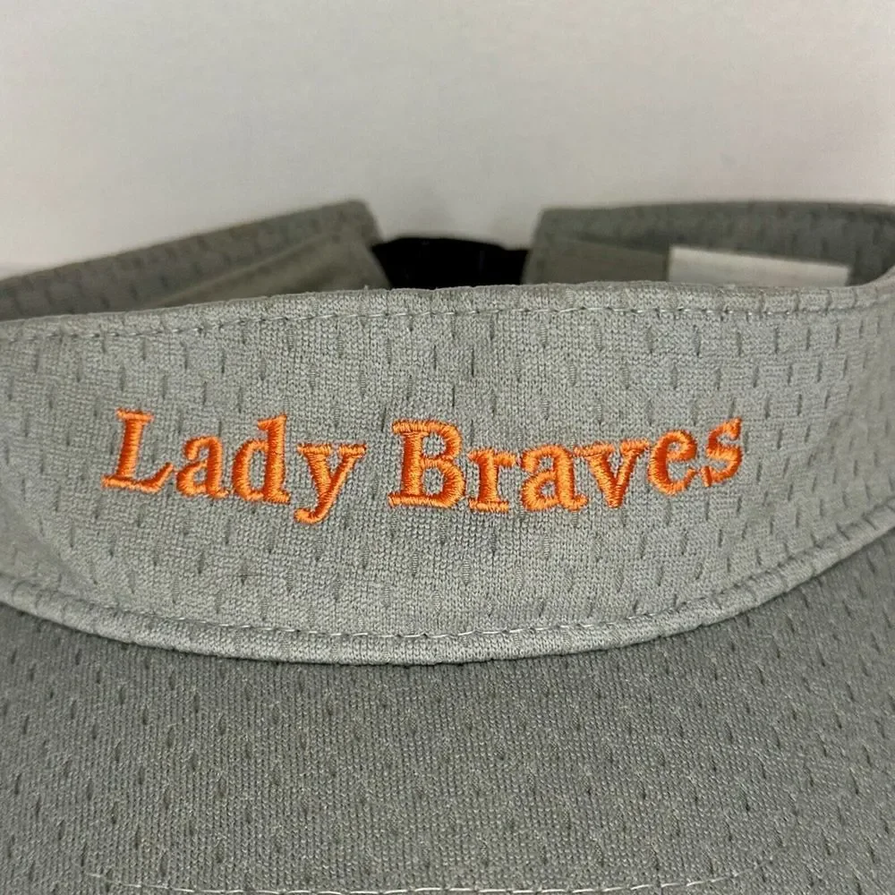 Lady Braves Visor Gray & Orange Women’s Mesh Sun Visor Big‎ X